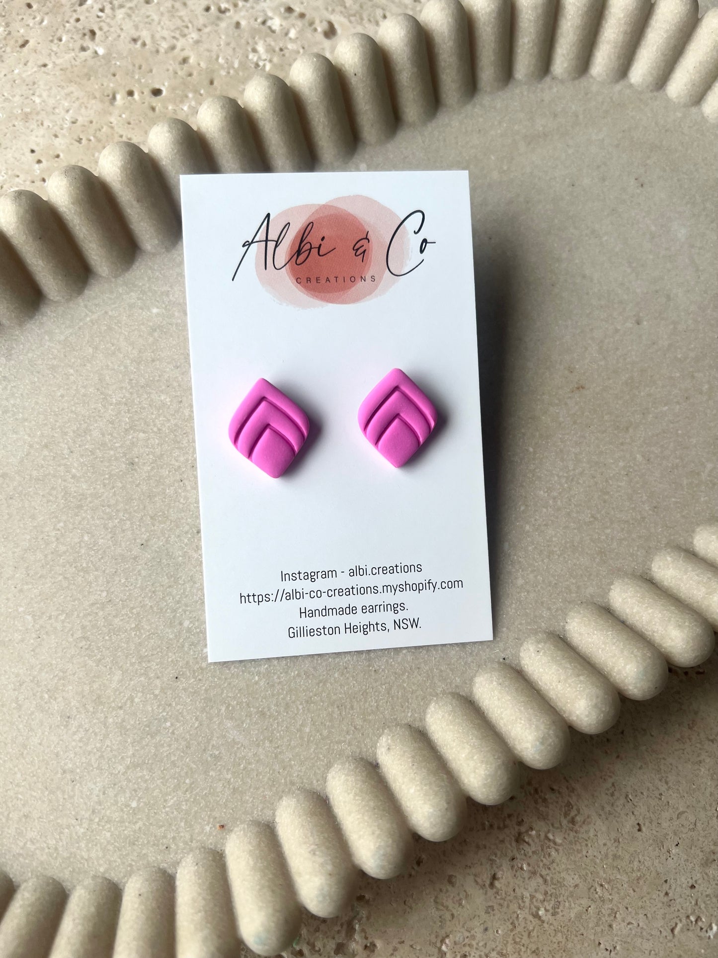1.5cm Barbie Pink Mila Stud