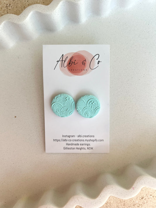 2cm Aqua Lyrah Stud