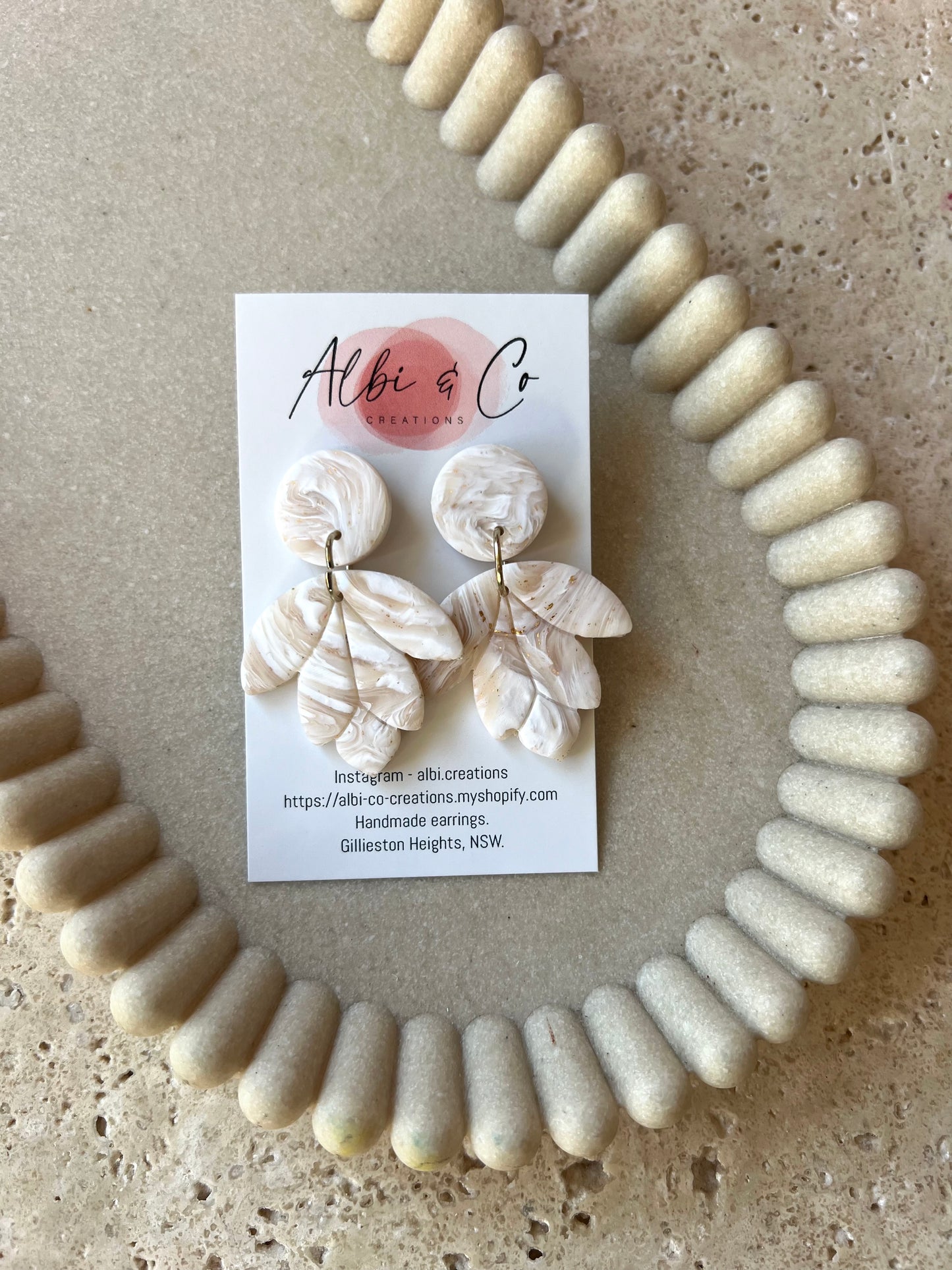 Stone Leaf Dangles