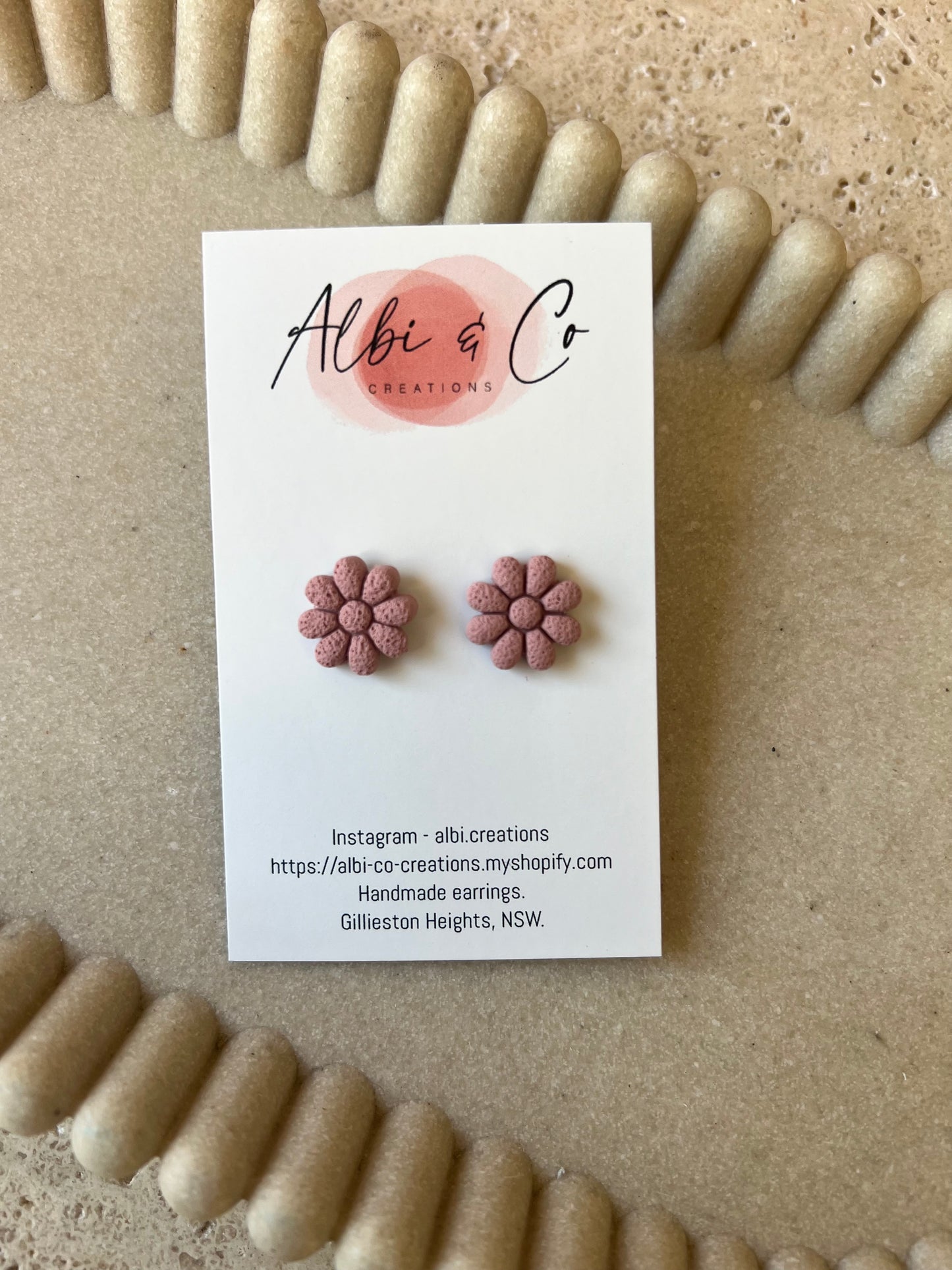 1.5cm Rose Flower Stud
