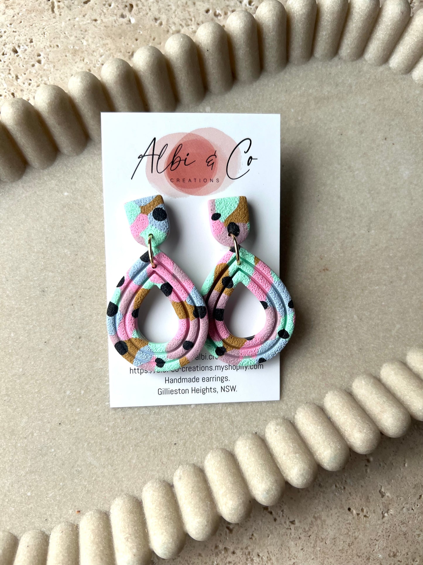 Patch Tear Drop Dangles