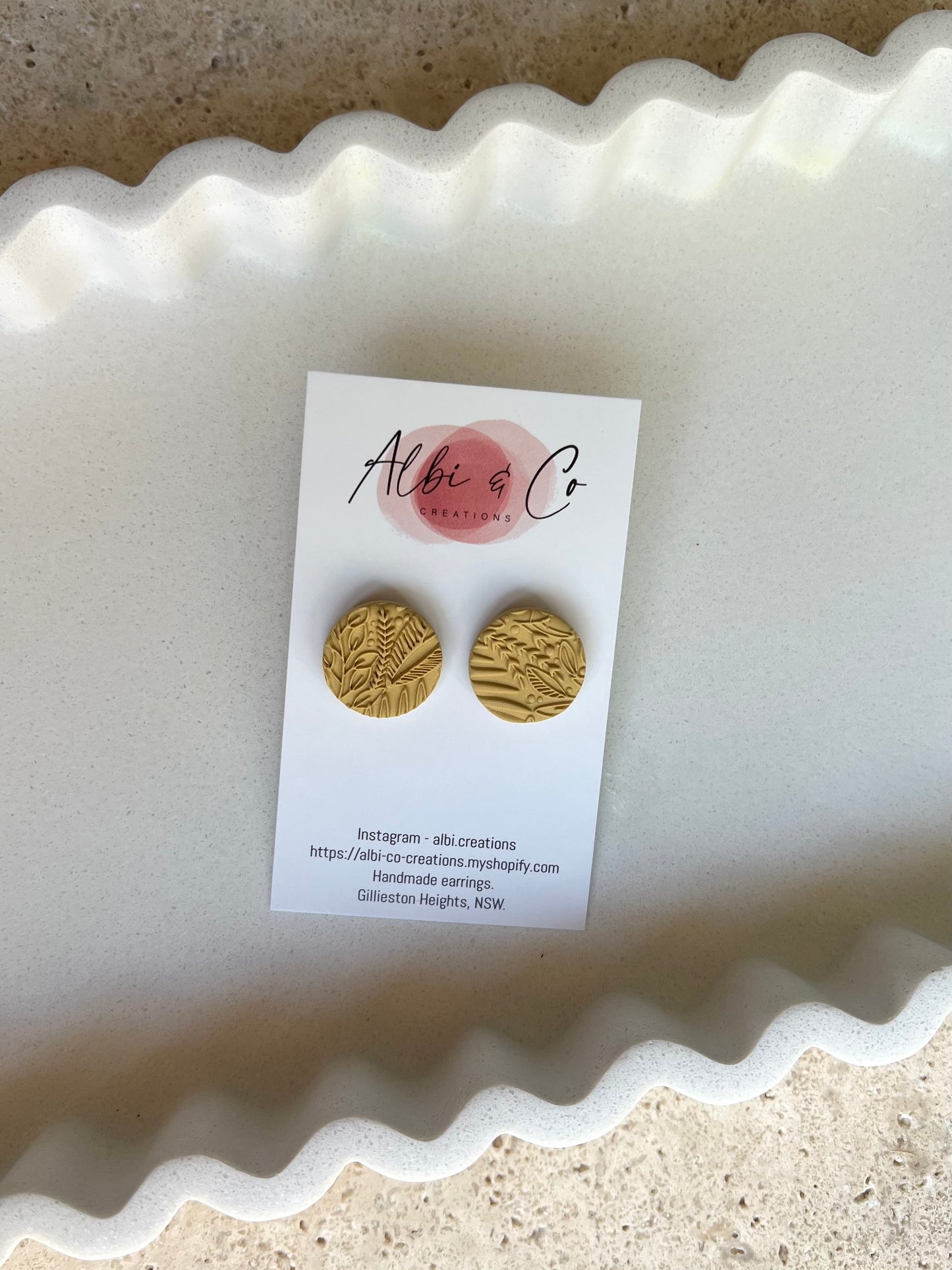 2cm Mustard Sadie Stud