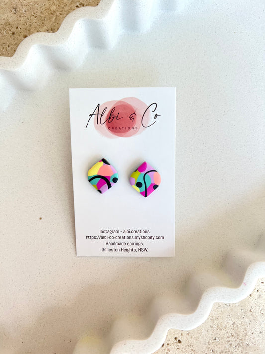 1.5cm Rainbow Diamond Stud
