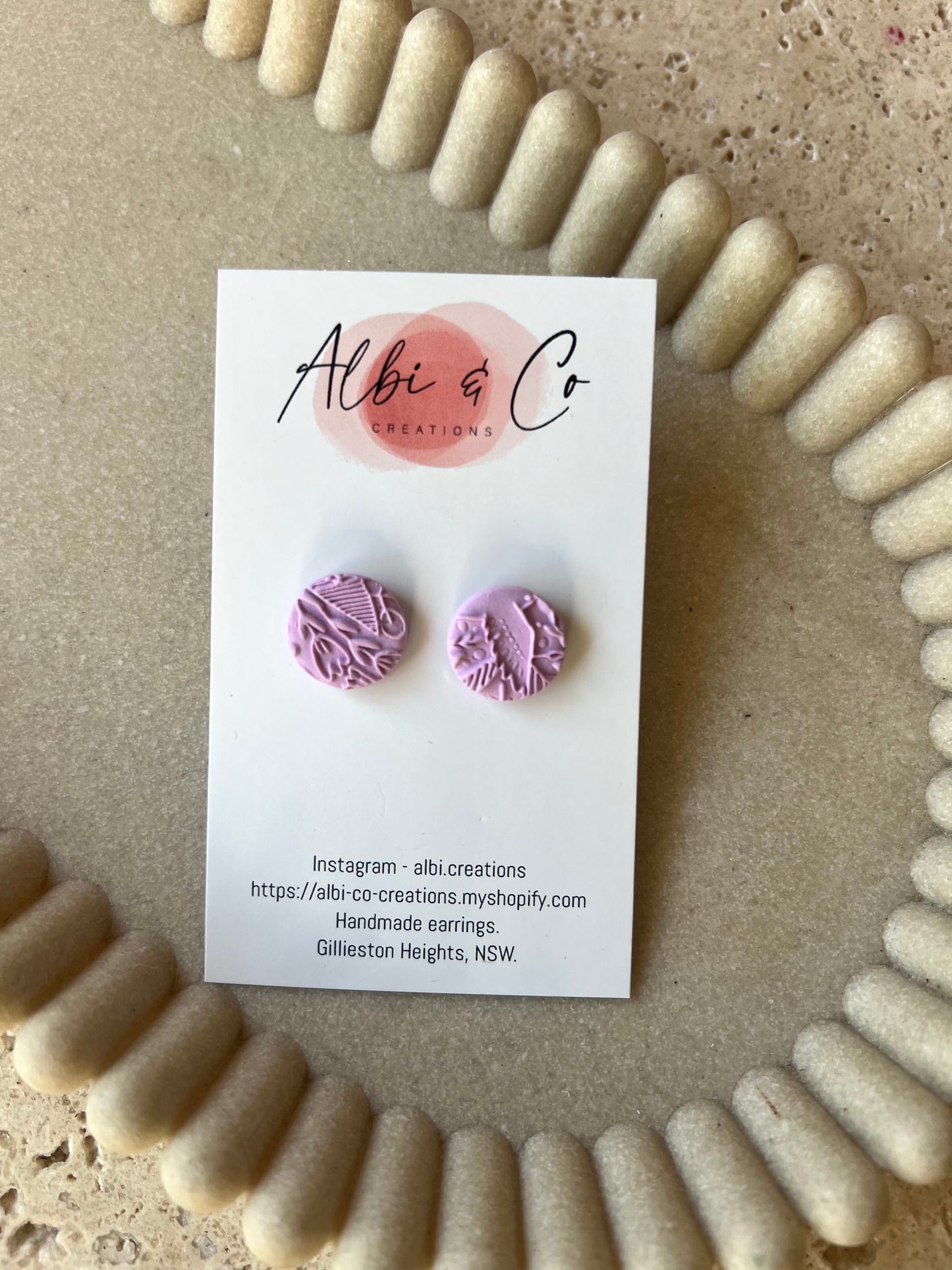 1.5cm Lilac Sadie Stud