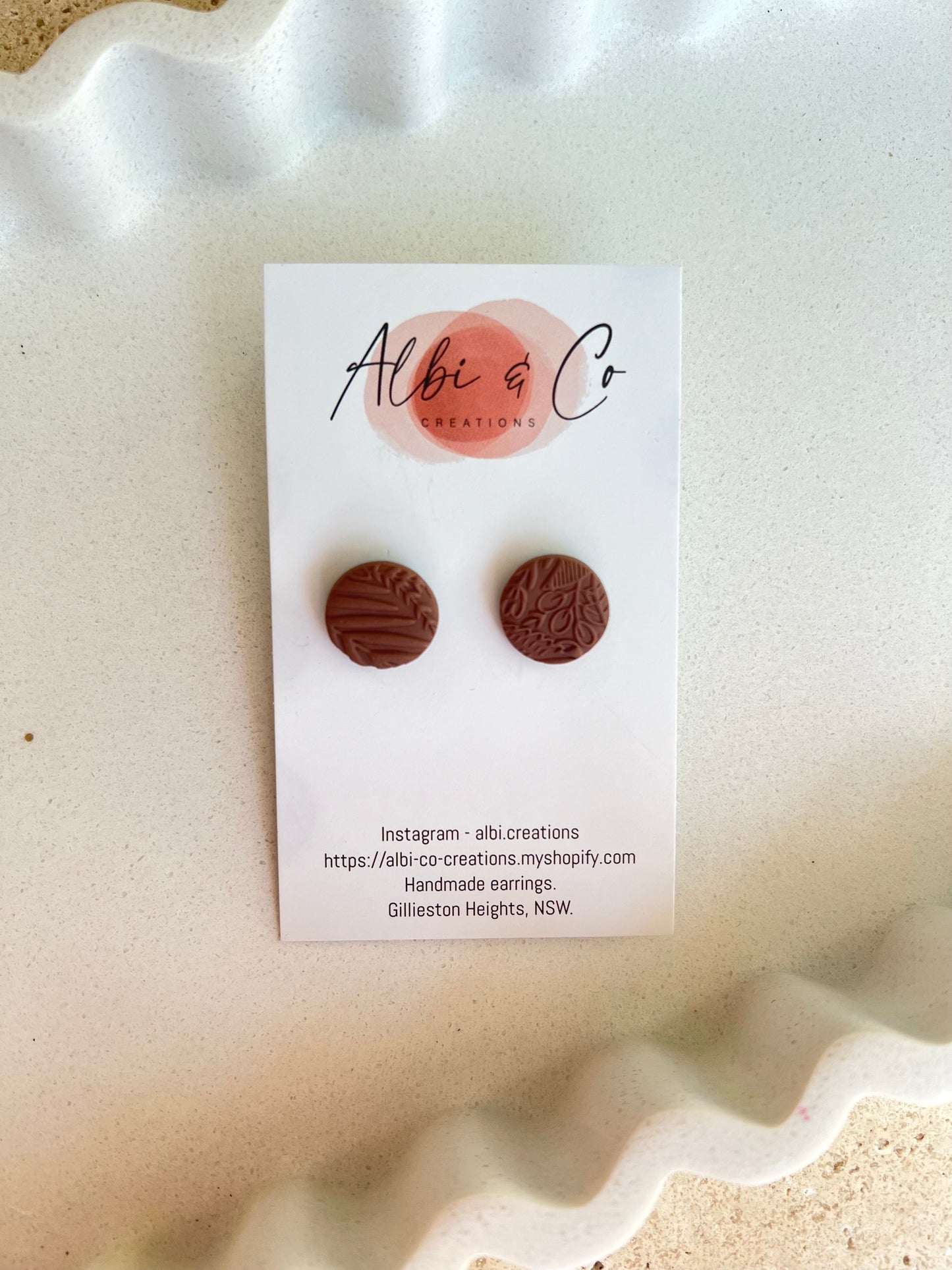 1.5cm Chocolate Brown Sadie Stud