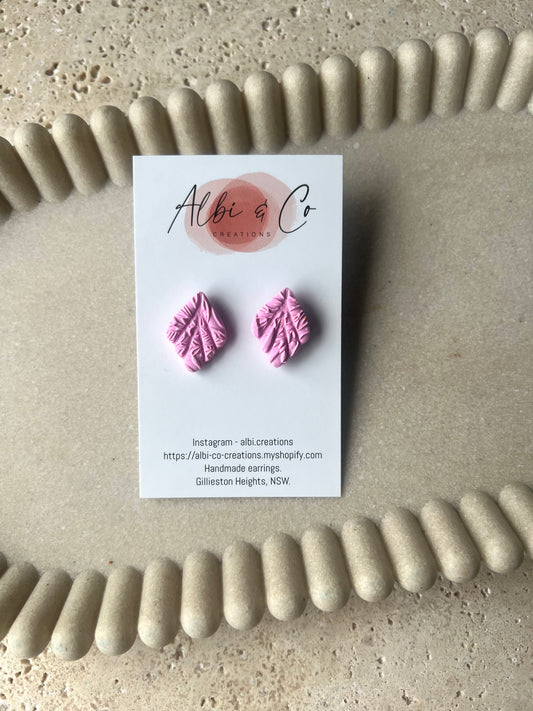 2cm Pink Lila Stud