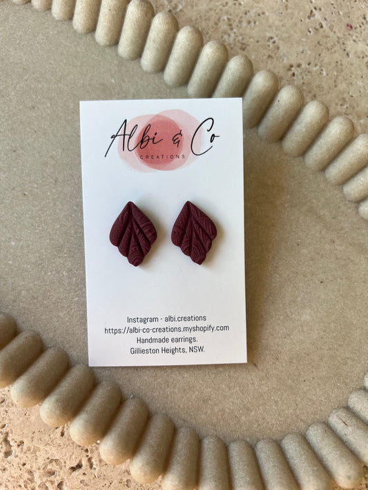 2cm Maroon Lila Stud