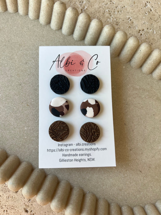 1.5cm Trio Stud Pack