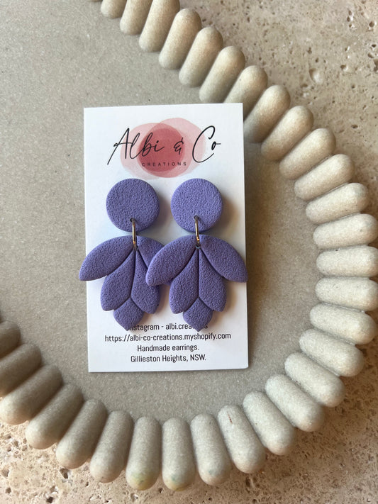 Blue / Purple Leaf Dangles