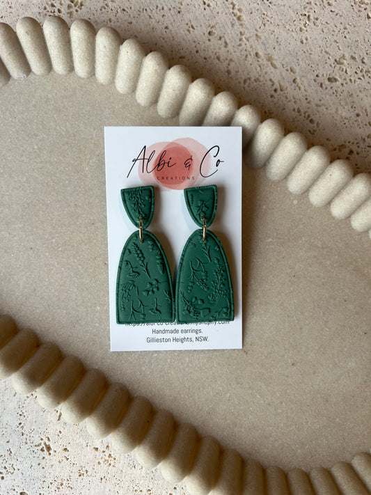 Deep Green Arch Dangles