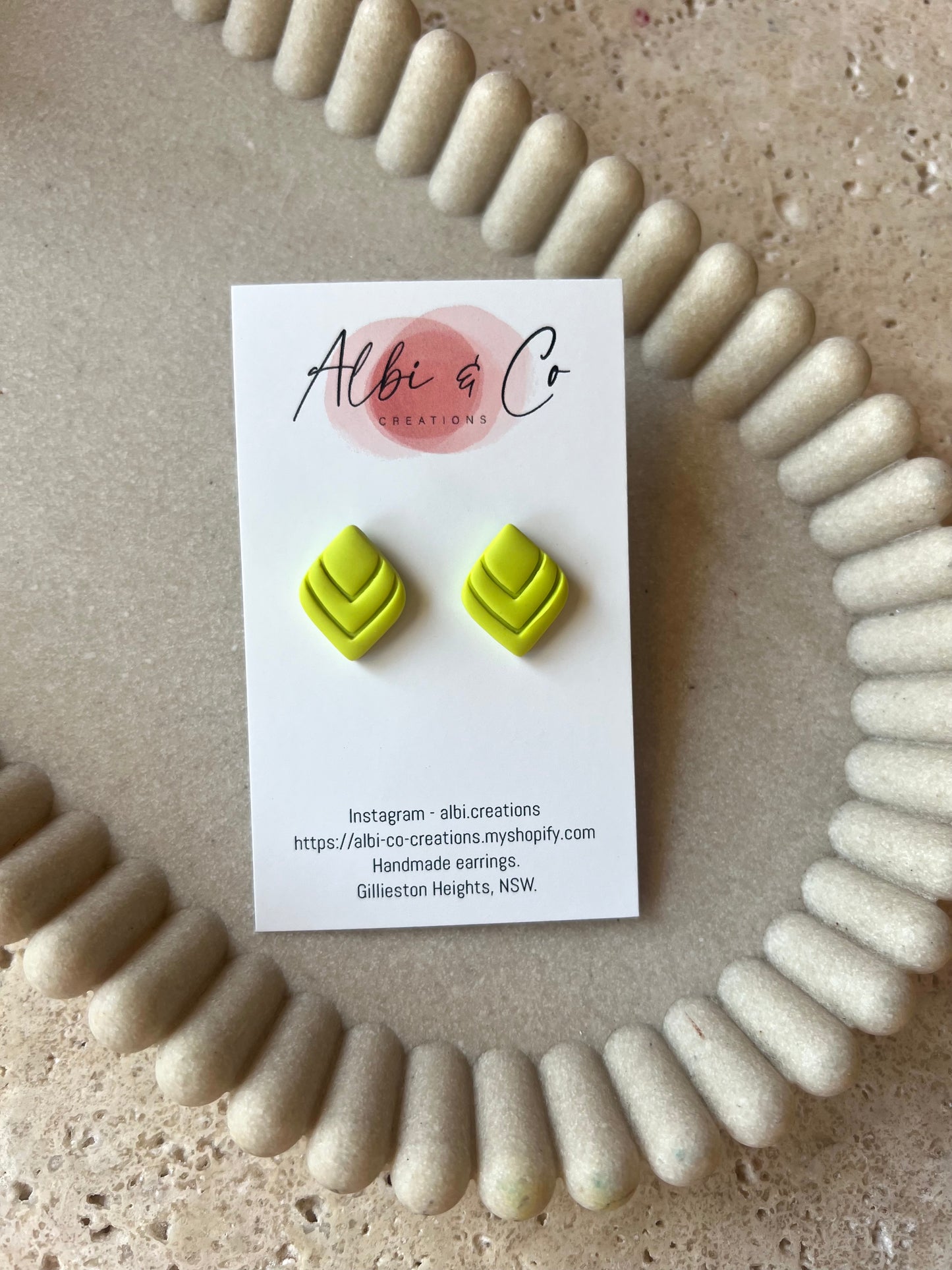 1.5cm Lime Mila Stud