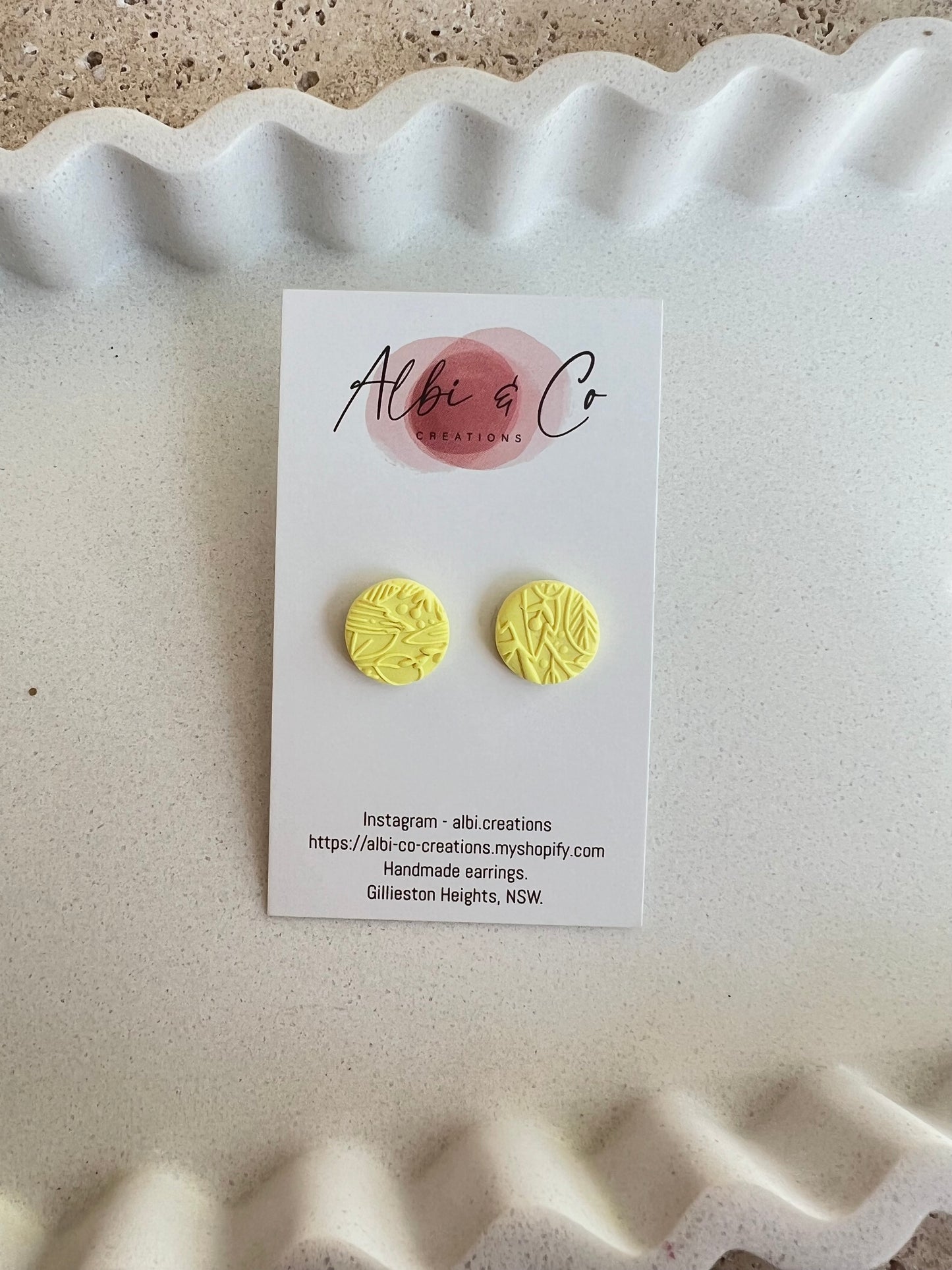 1.5cm Lemon Sadie Stud