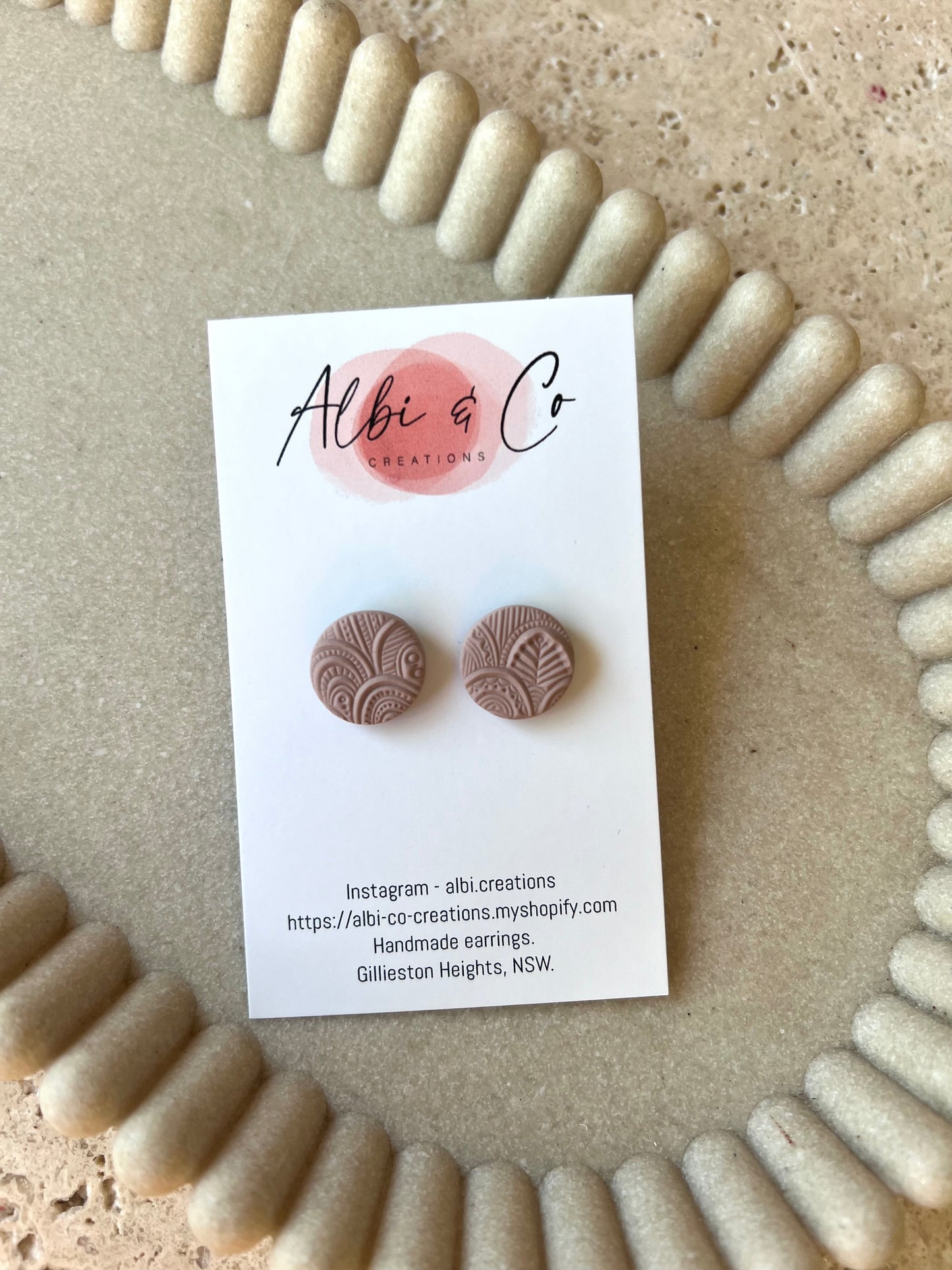 1.5cm Mocha Lyrah Stud