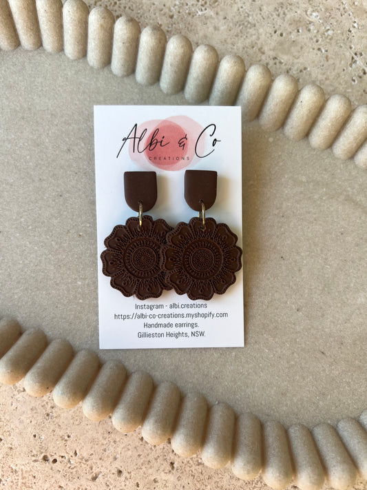 Chocolate Brown Boho Dangles