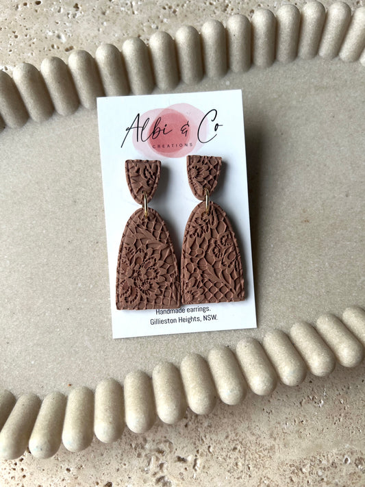Brown Lace Arch Dangles