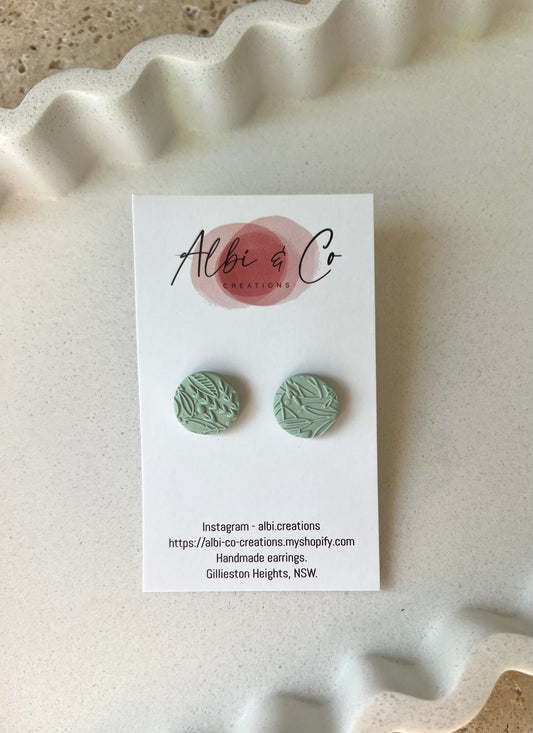 1.5cm Mint Sadie Stud