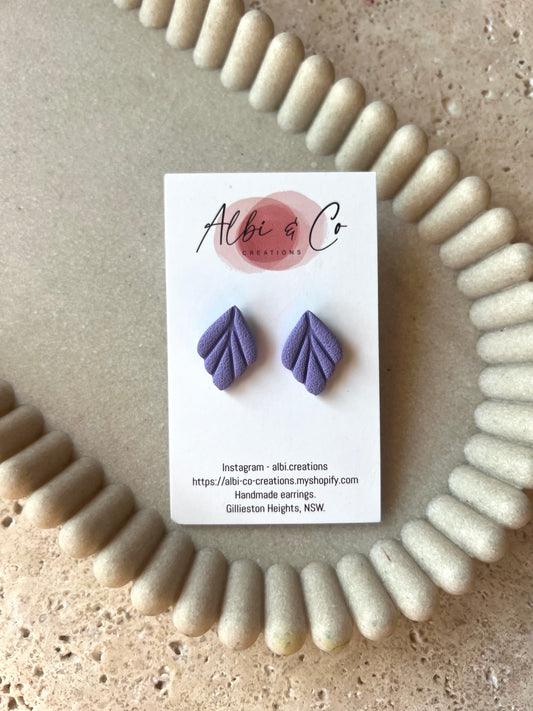 2cm Blue / Purple Lila Stud
