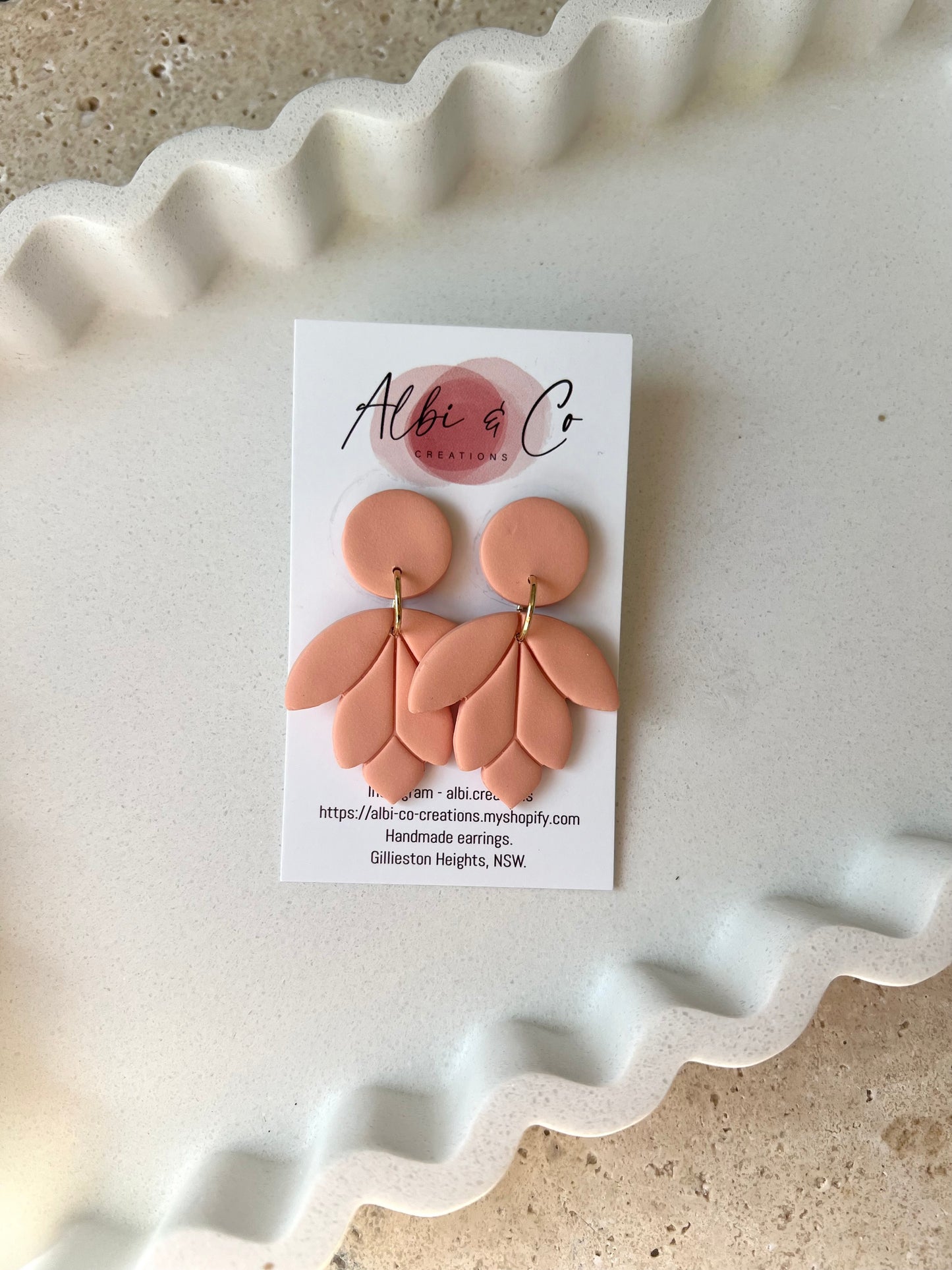Peach Leaf Dangles