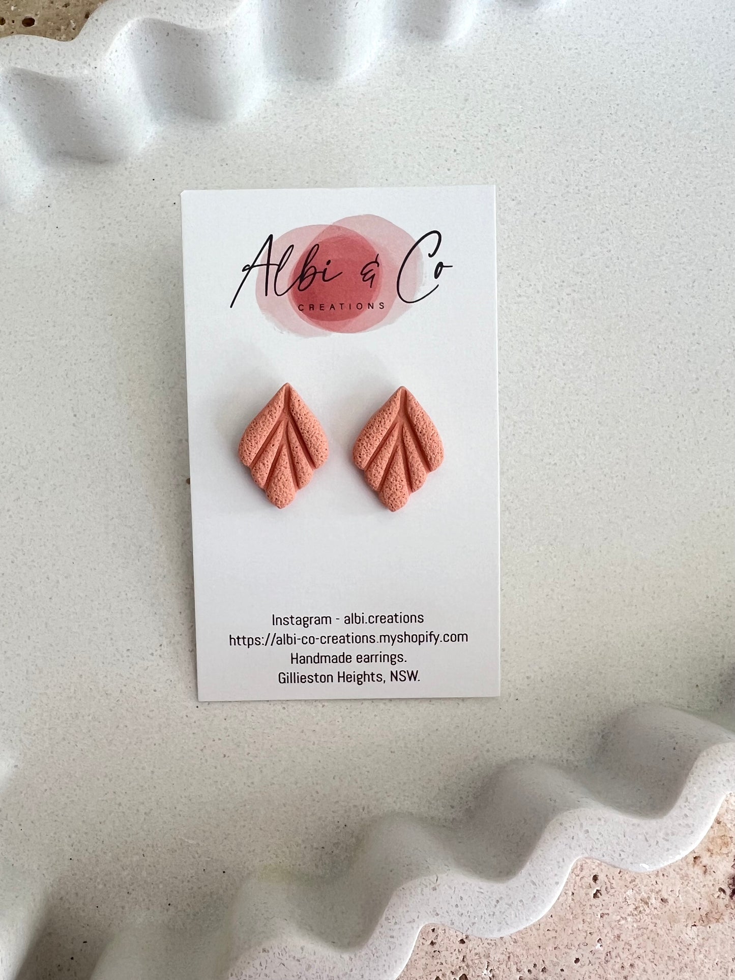 2cm Peach Mila Stud