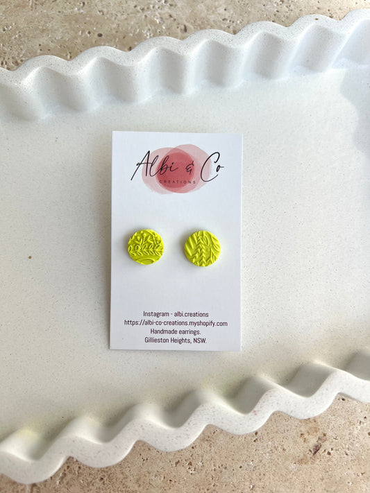 1.5cm Lime Sadie Stud
