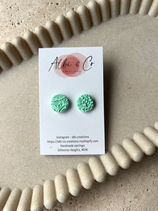 1.5cm Mint Sadie Stud