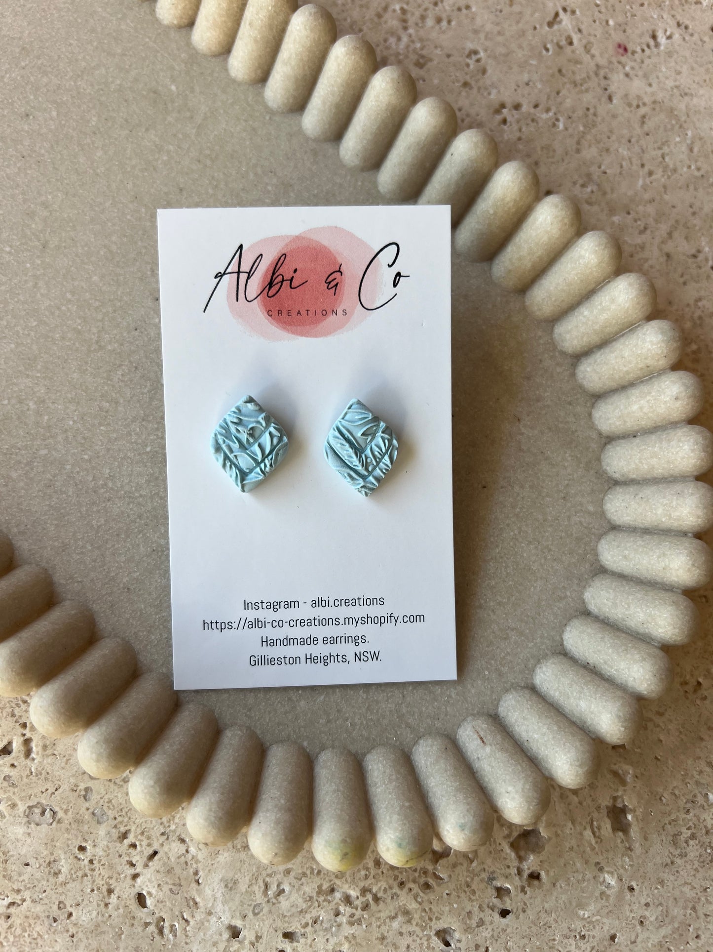 1.5cm Baby Blue Mila Stud
