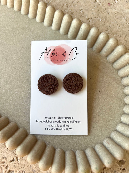 2cm Chocolate Brown Sadie Stud