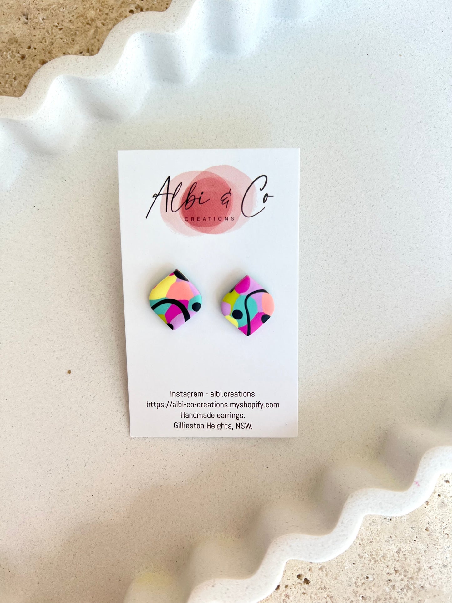 1.5cm Rainbow Diamond Stud