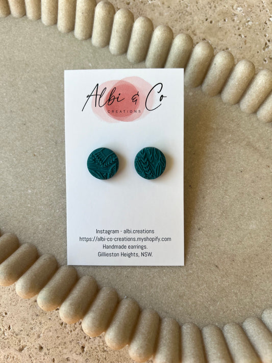 1.5cm Deep teal Sadie Stud