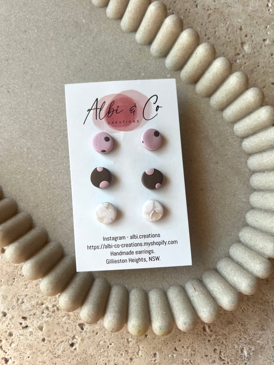 0.8cm Trio Stud Pack