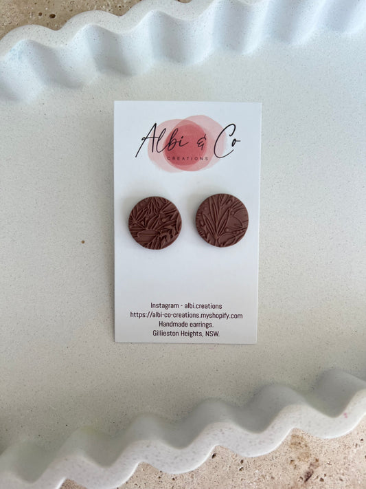 2cm Chocolate Sadie Stud