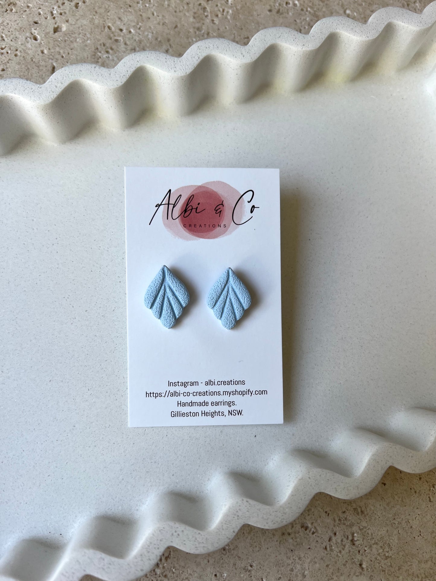 2cm Baby Blue Mila Stud