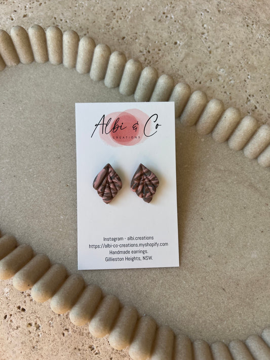 2cm Swirl Lila Stud
