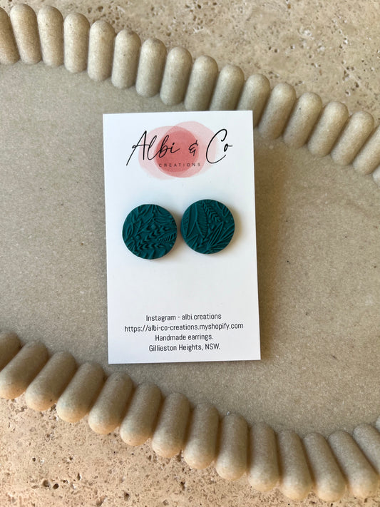 2cm Deep Teal Sadie Stud