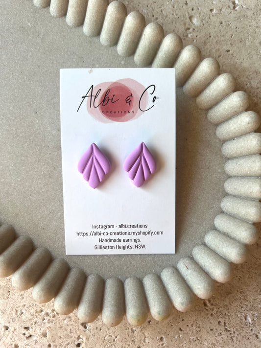 2cm Lilac Lila Stud