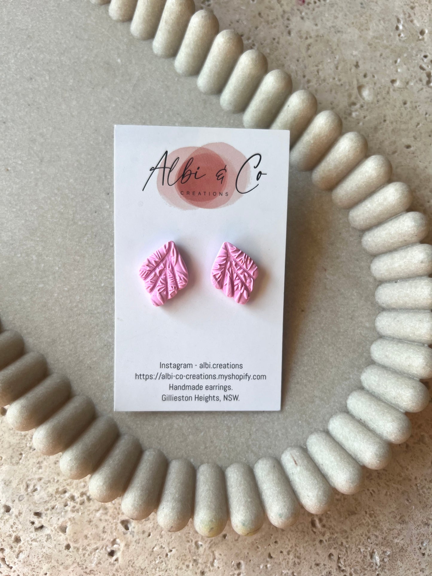 2cm Pink Sadie Lila Stud
